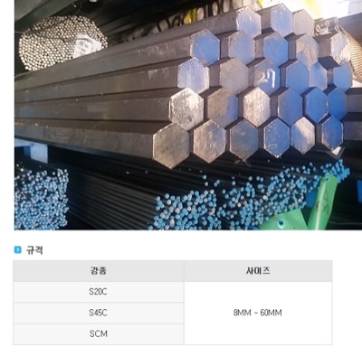 탄소봉강(마육각봉)